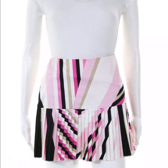 Elie Tahari pink/ multi color pleated shirt - Picture 1 of 4